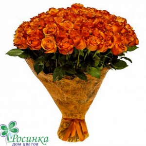 101 роза "Оранжевое чудо" - Букет №23